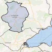 Nous faisons des ventes et des estimations immobilières sur la commune du Plan de la tour. L'image montre la carte du Plan de la tour.